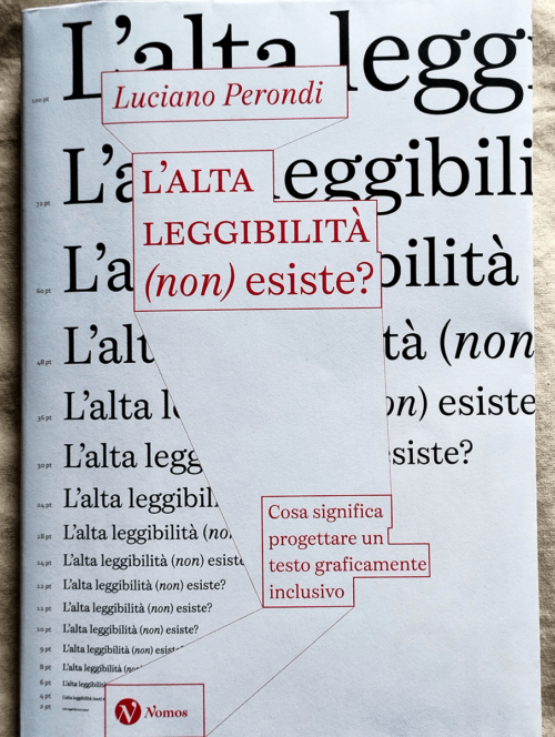 Luciano Perondi, L'alta leggibilità (non) esiste? Cosa significa progettare un testo graficamente inclusivo, Nomos, 2024